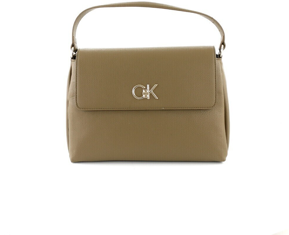Calvin Klein Re-Lock Tote W/Flap willow green