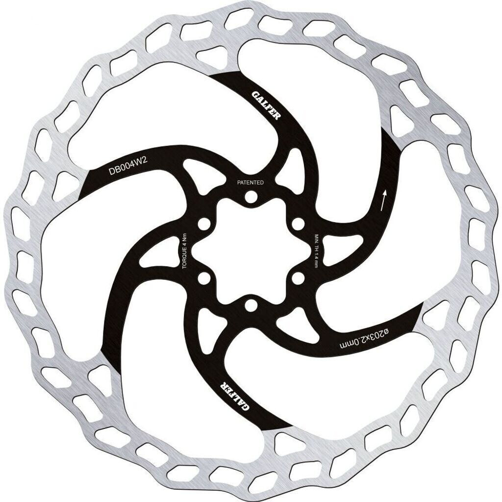 Galfer Wave Fixed MTB 6-Bolt Rotor 180mm x 2.0mm