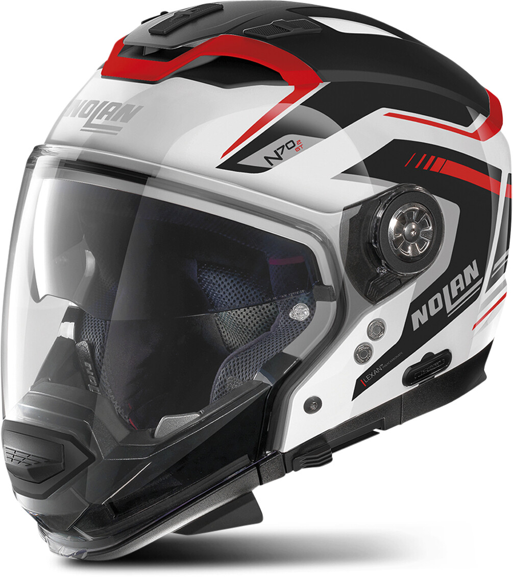 Nolan N70-2 GT Switchback N-Com blanc/noir
