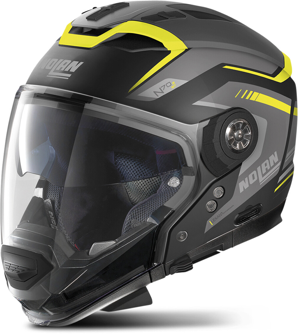 Nolan N70-2 GT Switchback N-Com mat noir/gris/jaune