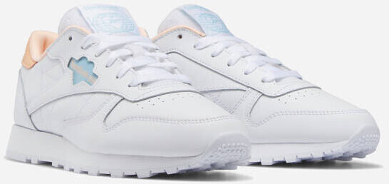 Reebok Classic Leather Women cloud white blue pearl aura orange ab 26 98 Preisvergleich bei idealo
