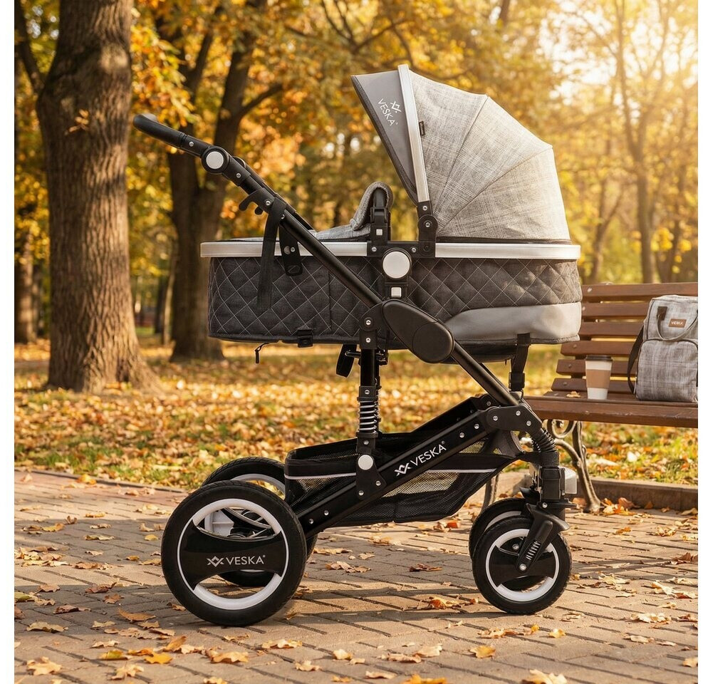 VESKA 3in1 Kombi-Kinderwagen inkl. Deluxe-Set silber/grau ab 212.99  |  Vergleiche 6 Angebote auf idealo.de