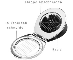 Eierschneider Aus Edelstahl & Aluminium – Mit 10 Drähten, Spülmaschinenfest, Für Runde & Ovale Eier – Auch Für Weiches Obst & Gemüse