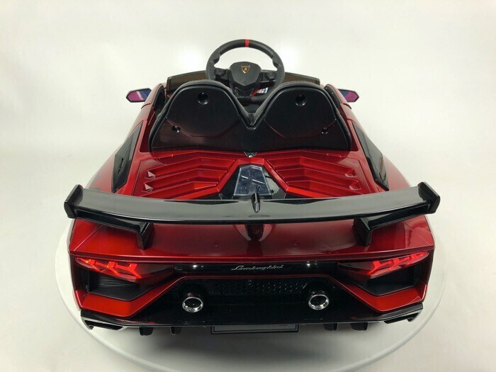 Elektro-Kinderauto, lizenzierter Lamborghini Aventador, Flügeltüren, Musik,  Hupe, für 3-5 Jahre, rot