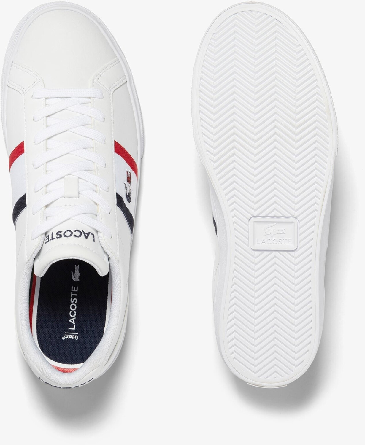Buy Lacoste Lerond Pro Leather Tricolor white navy red from 56.99 Today Best Deals on idealo