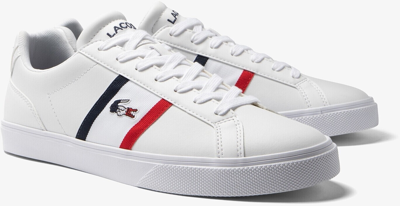 Lacoste lerond white deals red navy
