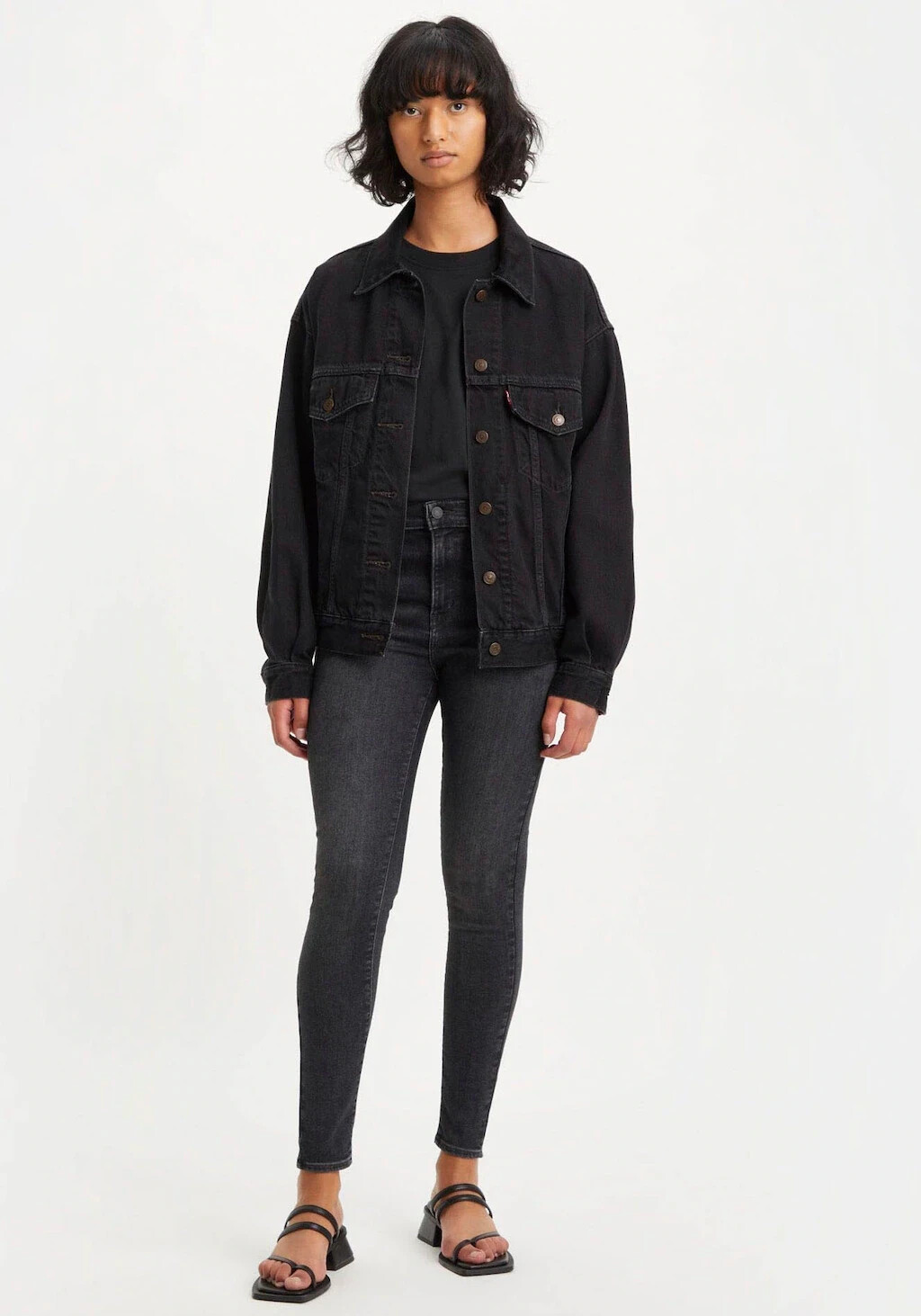 Levi's 720 High Rise Super Skinny Jeans black celestial