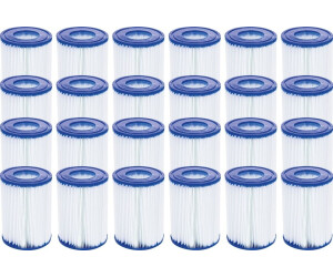 Bestway Flowclear Filterkartusche Gr. II 10,6 x 13,6 cm 24er-Sparset