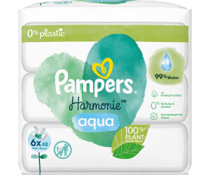 PAMPERS Aqua Harmonie lingettes pour bébé au coton bio 48