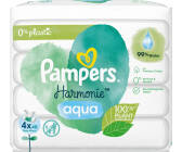 LOT DE 4 - PAMPERS : Aqua Harmonie - Lingettes pour bébé au coton