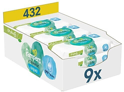Pampers Harmony Aqua Wet Wipes (9 x 48 pcs.)