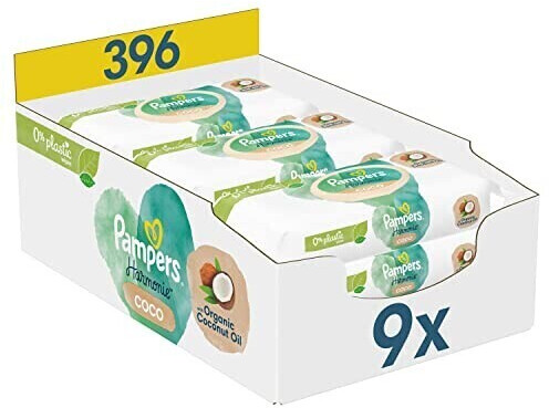 Photos - Baby Hygiene Pampers Harmony Coco Wet Wipes  (9 x 44 pcs.)