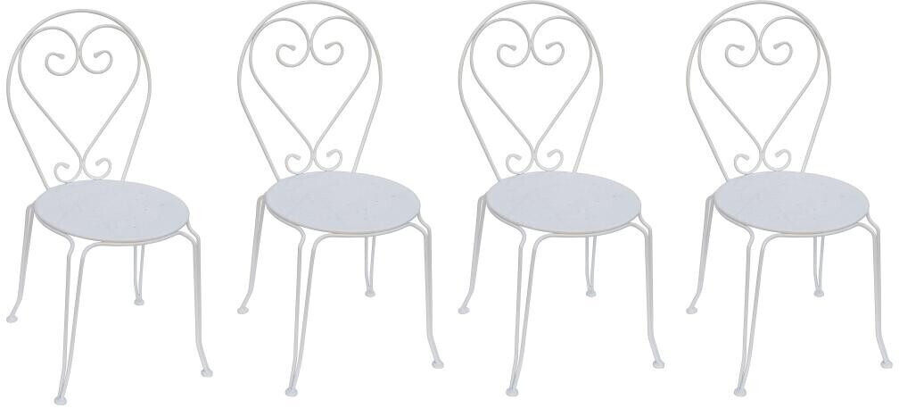 Vente-unique Chaise de jardin Guermantes (lot de 4) blanc