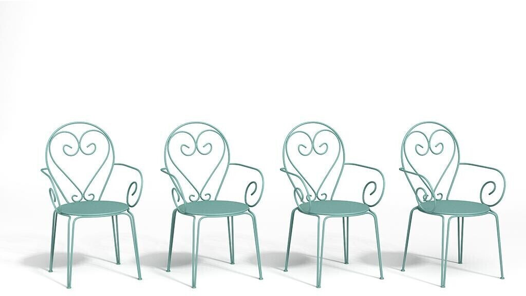 Vente-unique Fauteuil de jardin Guermantes (lot de 4) vert amande
