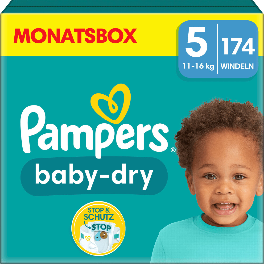 Pampers Baby Dry Size 5 (11-16kg) 174 pcs. au meilleur prix sur