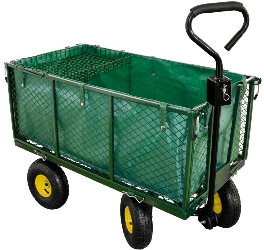 TP Transportwagen für den Garten mit Gitter, Plane und Luftbereifung ab  89,99 €