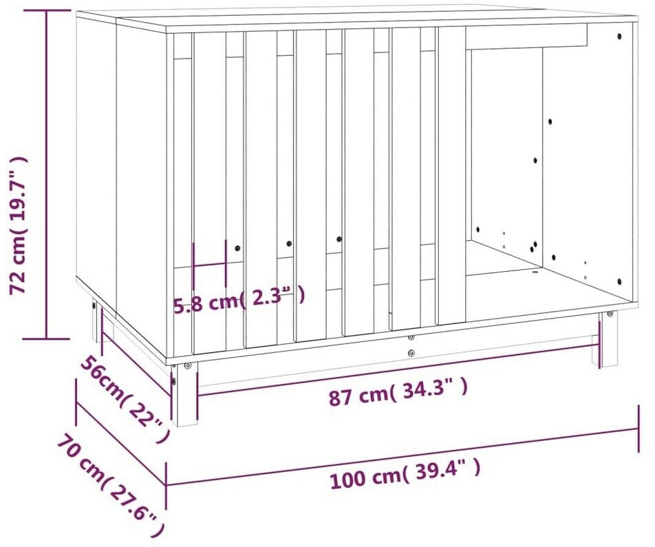 vidaXL Niche pour chien 8224