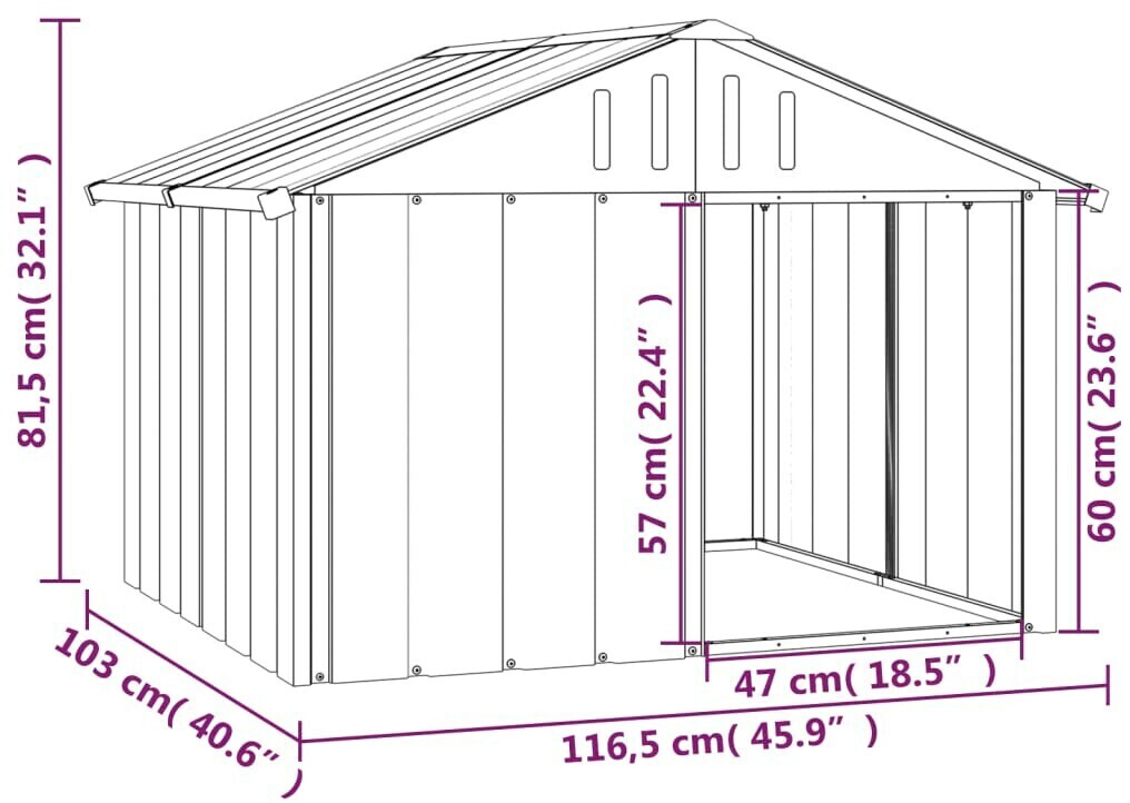 vidaXL Niche pour chien 17154