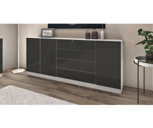 Borchardt-Möbel Vaasa 190x79cm weiß matt/graphit | 263,20 Preisvergleich hochglanz bei ab €