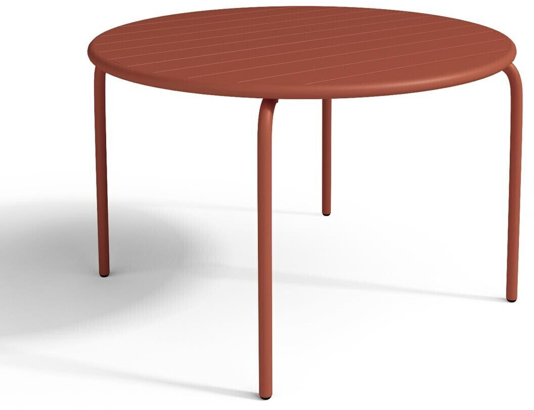 Vente-unique Table de jardin ronde Mirmande terracotta
