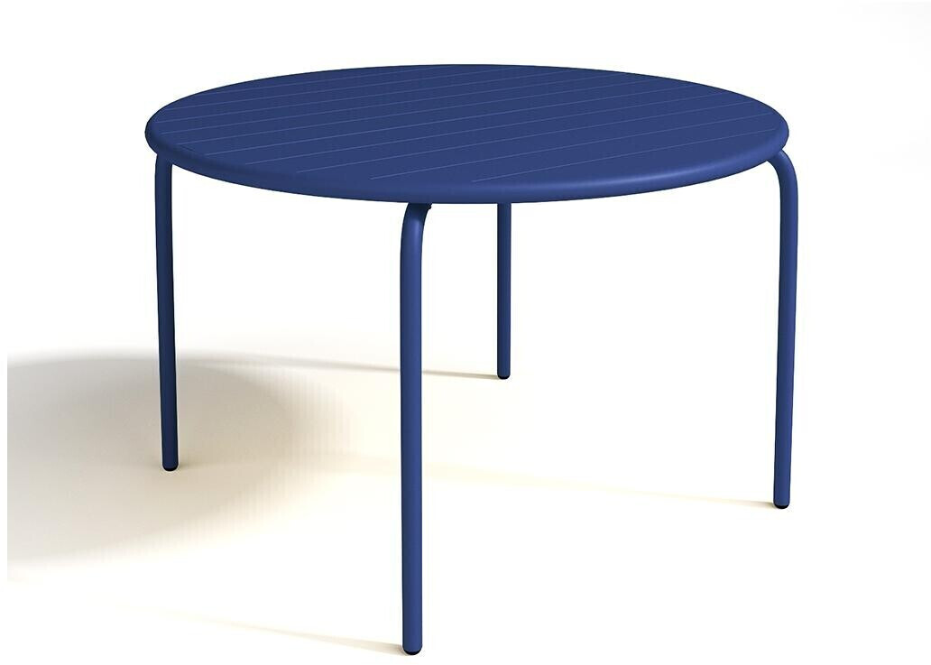 Vente-unique Table de jardin ronde Mirmande bleu