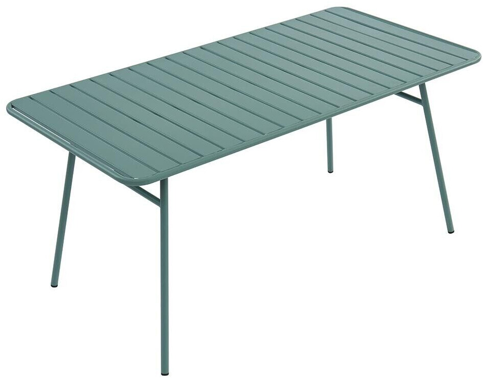 Vente-unique Table de jardin rectangulaire Mirmande vert amande