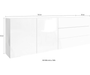 Borchardt-Möbel Vaasa 152x53cm matt/hochglanz ab 195,49 € Preisvergleich | bei