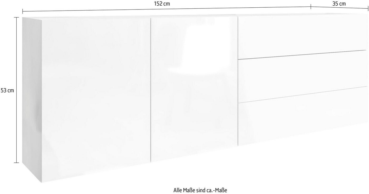 Borchardt-Möbel Vaasa 152x53cm matt/hochglanz ab € bei 195,49 Preisvergleich 