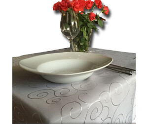 Ornamente Preisvergleich Tischdecke Jemidi ab 130x220 Creme Seidenglanz Oval | und bei Tafeldecke € Edel 31 21,99 Größen 7 Decke Farben Tisch
