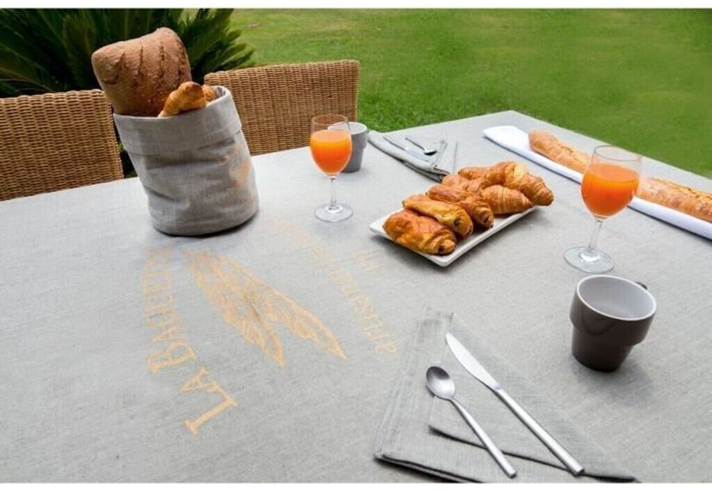 Soleil d'Ocre Tablecloth Square Cotton With Anti-Stain 180X180 Cm Baguette