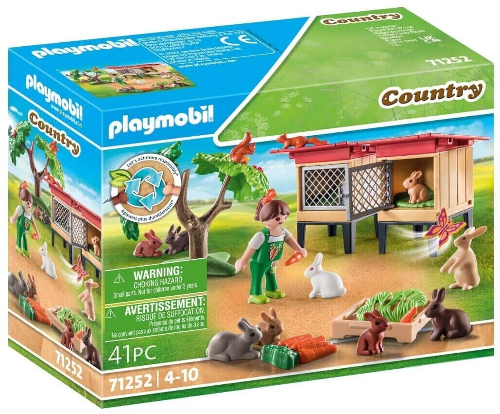 Photos - Toy Car Playmobil Country - Rabbit Hutch  (71252)