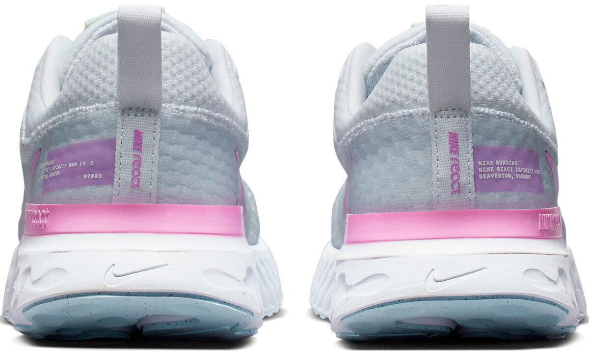 Nike Zapatillas Running Mujer - React Infinity 3 Run - white/rush  fuchsia-blue tint-volt DZ3016-100