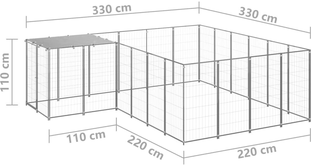 vidaXL Chenil 3082219 vidaXL Chenil 3082219