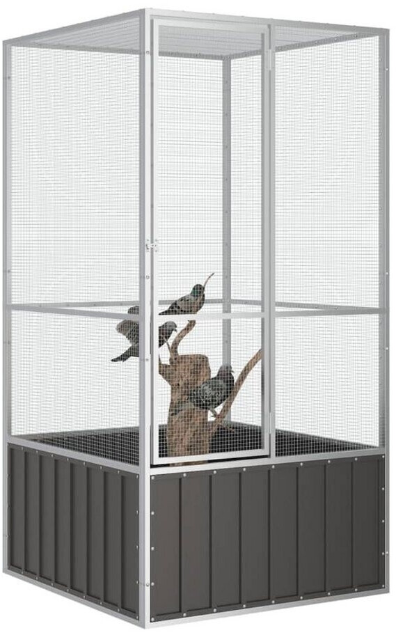 vidaXL Bird Cage 111x107x211,5cm galvanized steel