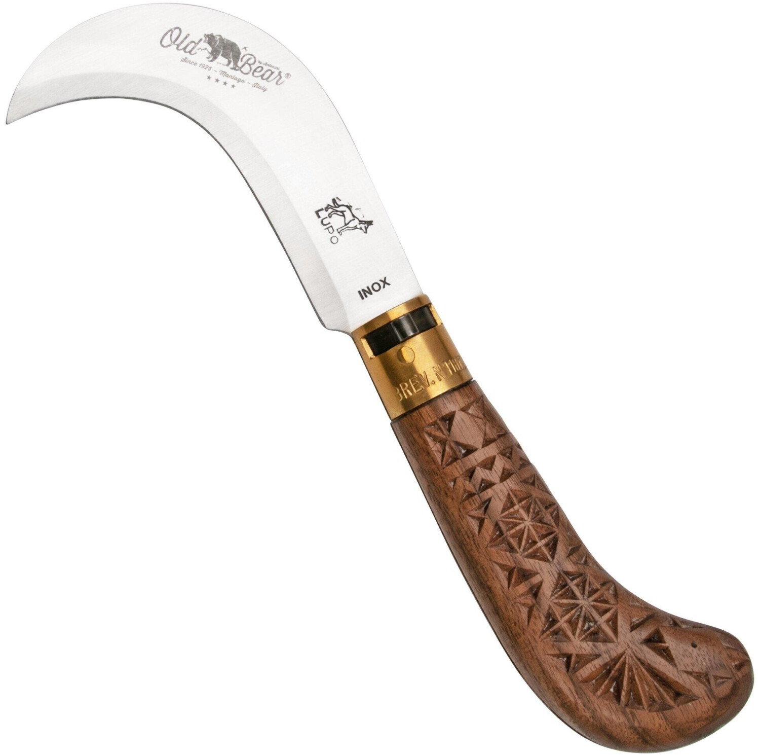 Old Bear Pruning (OB9747) carved walnut
