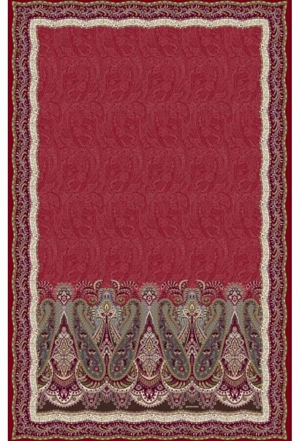 Bassetti PALLAVICINO plaid van 100% katoen in de kleur Rosso R1, afmetingen: 180x250 cm - 9330132