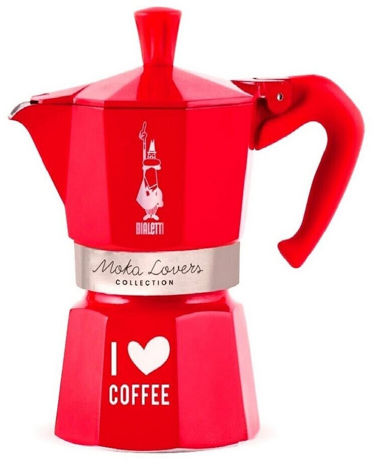 Bialetti Moka Express I love coffee red - 6 cups