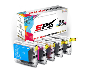 SPS S-13411 Tintenpatrone Schwarz Cyan Magenta Gelb (LC-970 LC-1000 / MFC-235C)