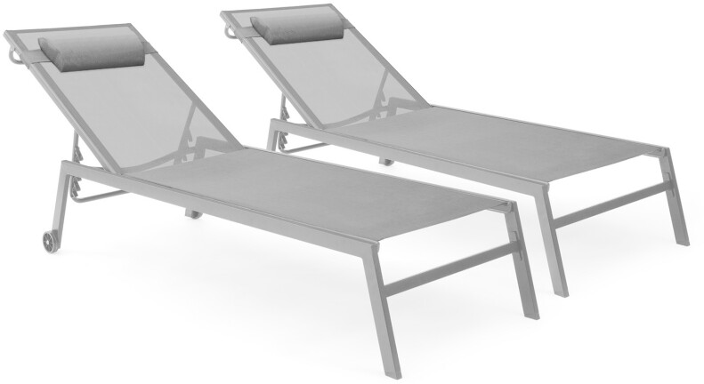 IDMarket Transat Cozumel (lot de 2) gris clair