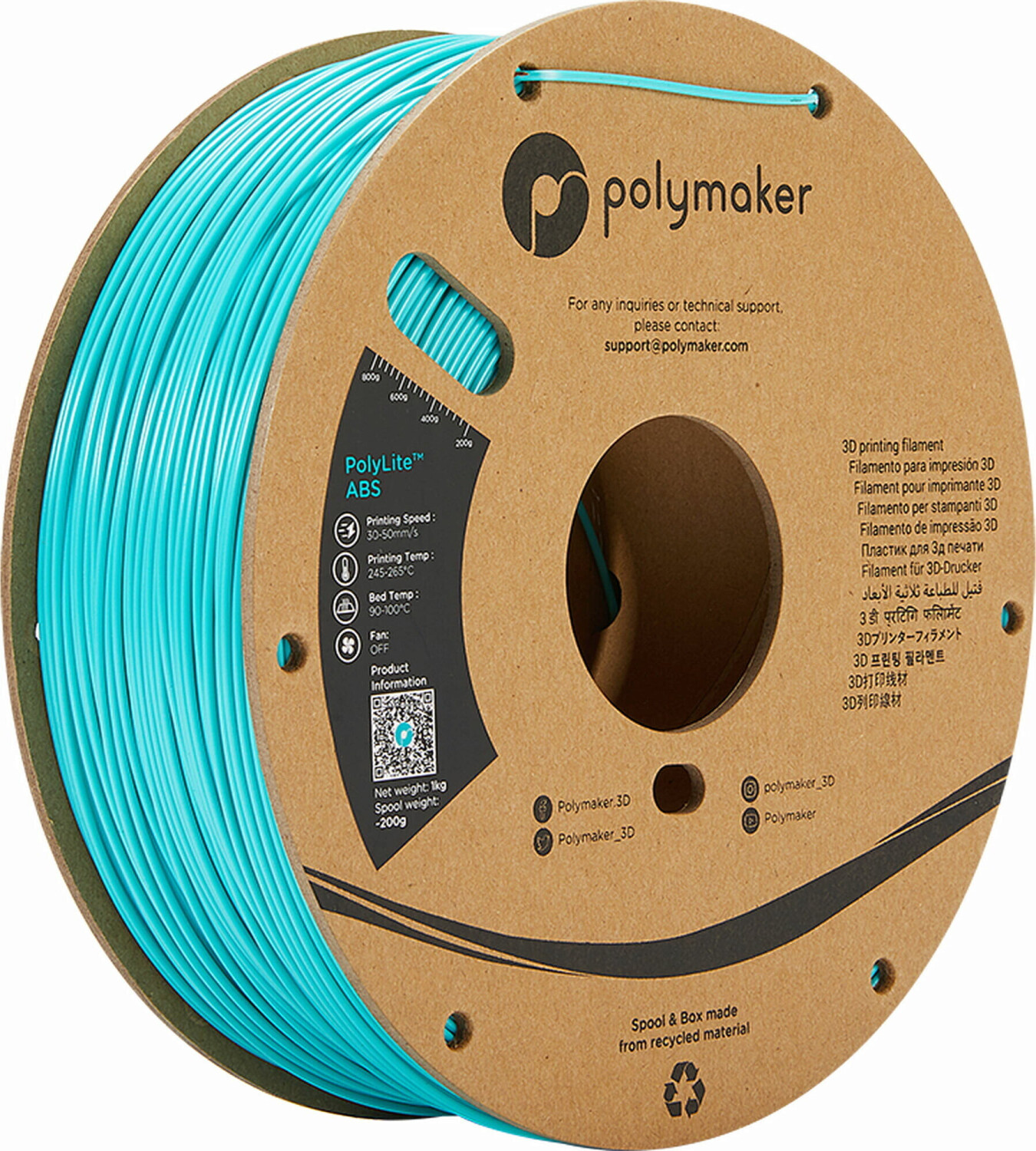 Polymaker PolyLite ABS Teal - 1,75 mm