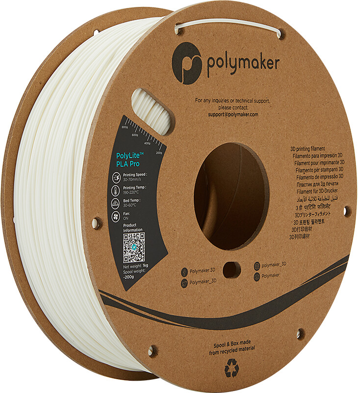 Polymaker PolyLite PLA PRO White - 1,75 mm
