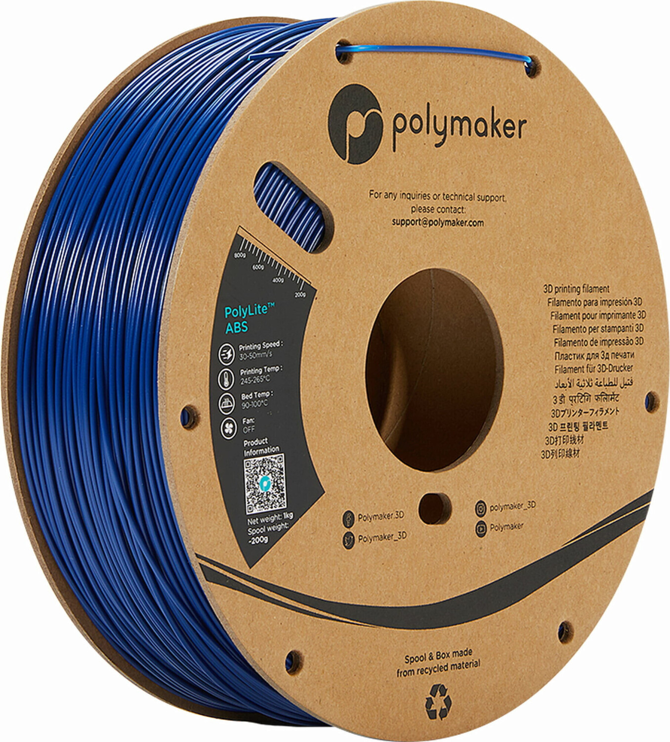 Polymaker PolyLite ABS Blue - 1,75 mm