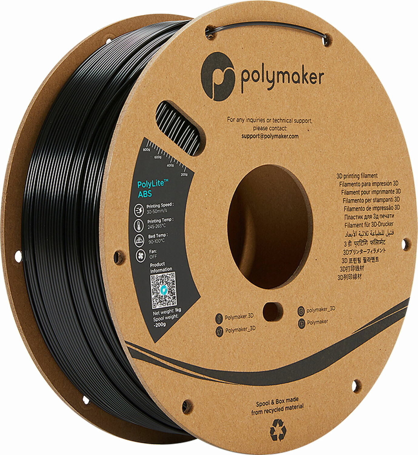 Polymaker PolyLite ABS Black - 1,75 mm
