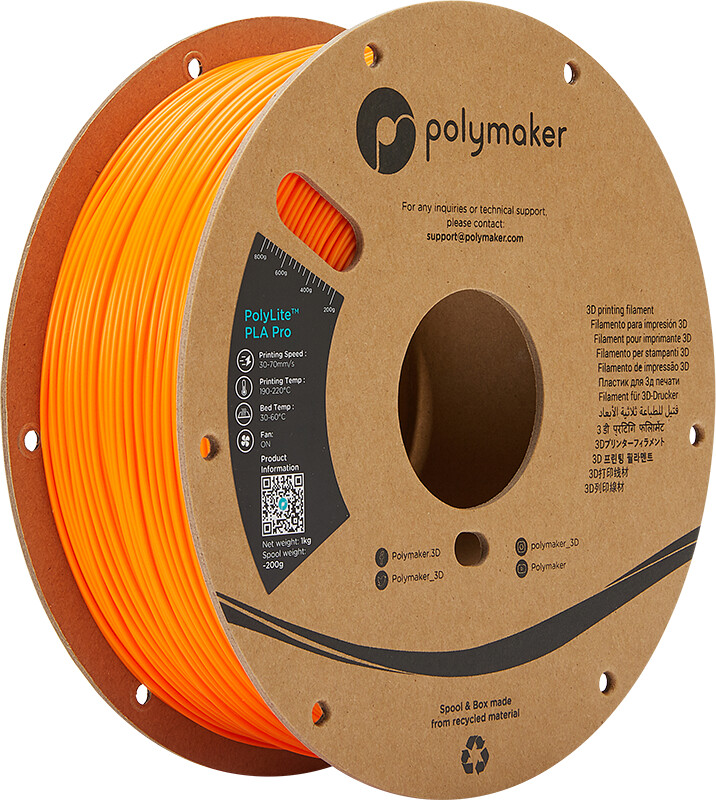Polymaker PolyLite PLA PRO Orange - 1,75 mm