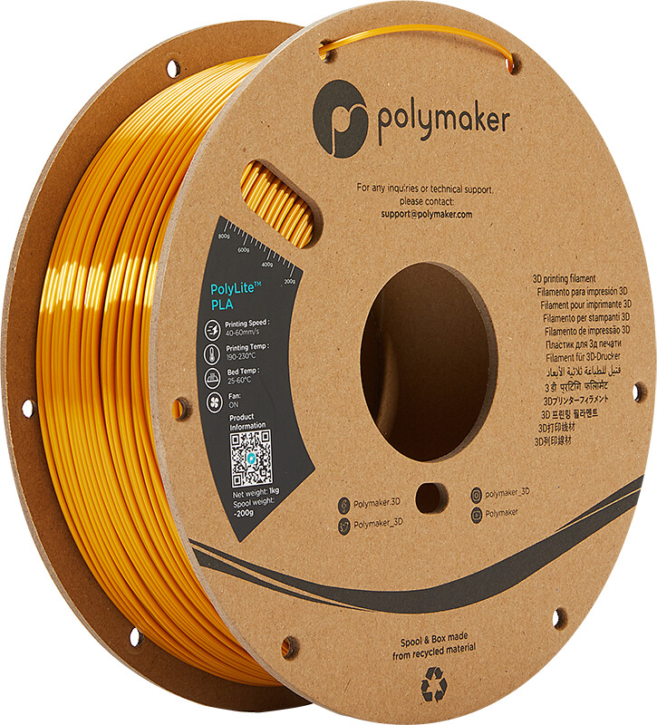 Polymaker PolyLite Silk PLA Gold - 1,75 mm