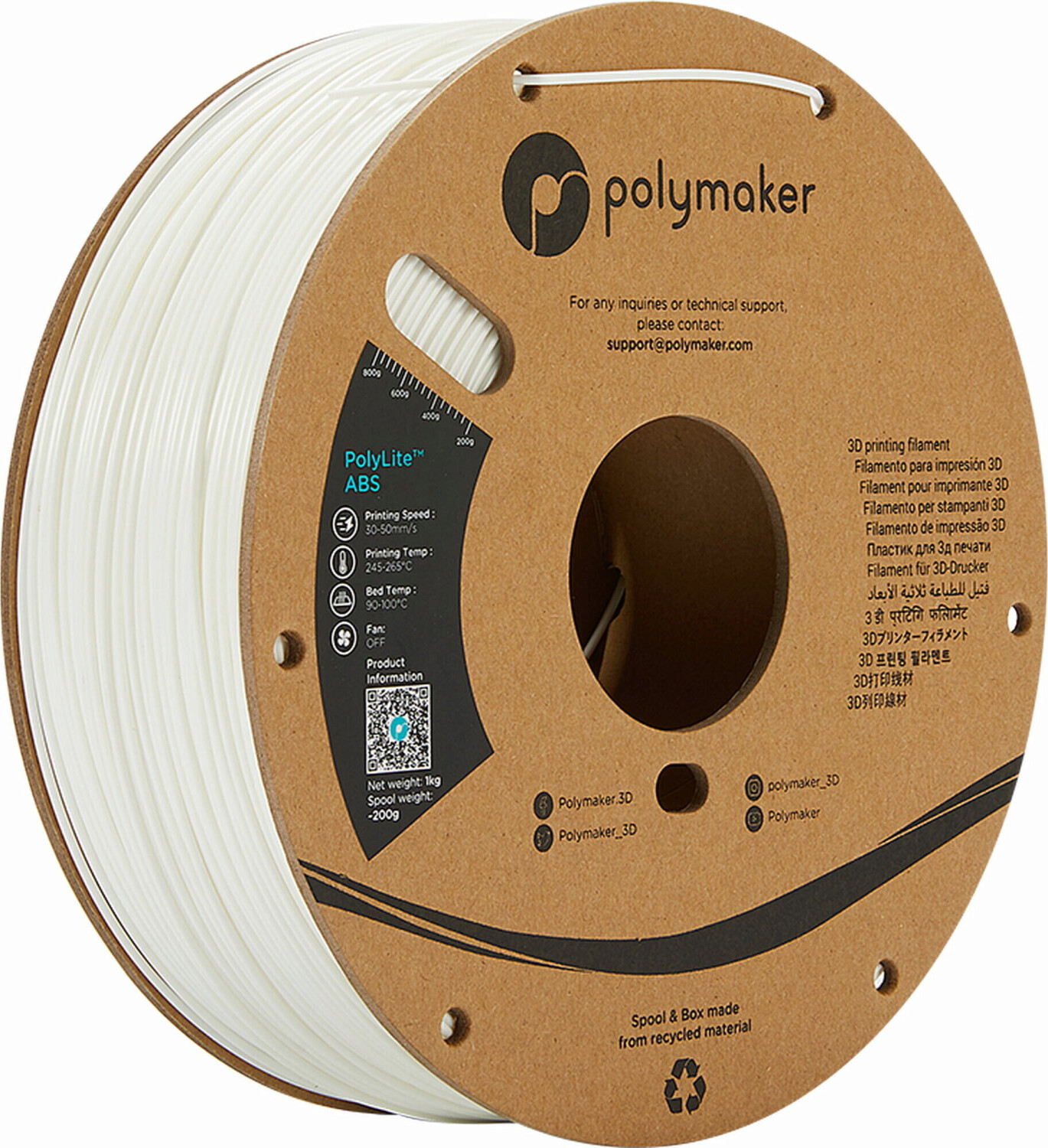 Polymaker PolyLite ABS White - 1,75 mm