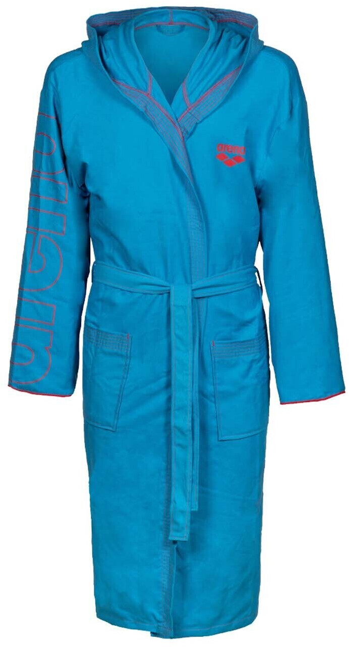 Arena Unisex microfiber bathrobe Zeal Plus BLUE-RED