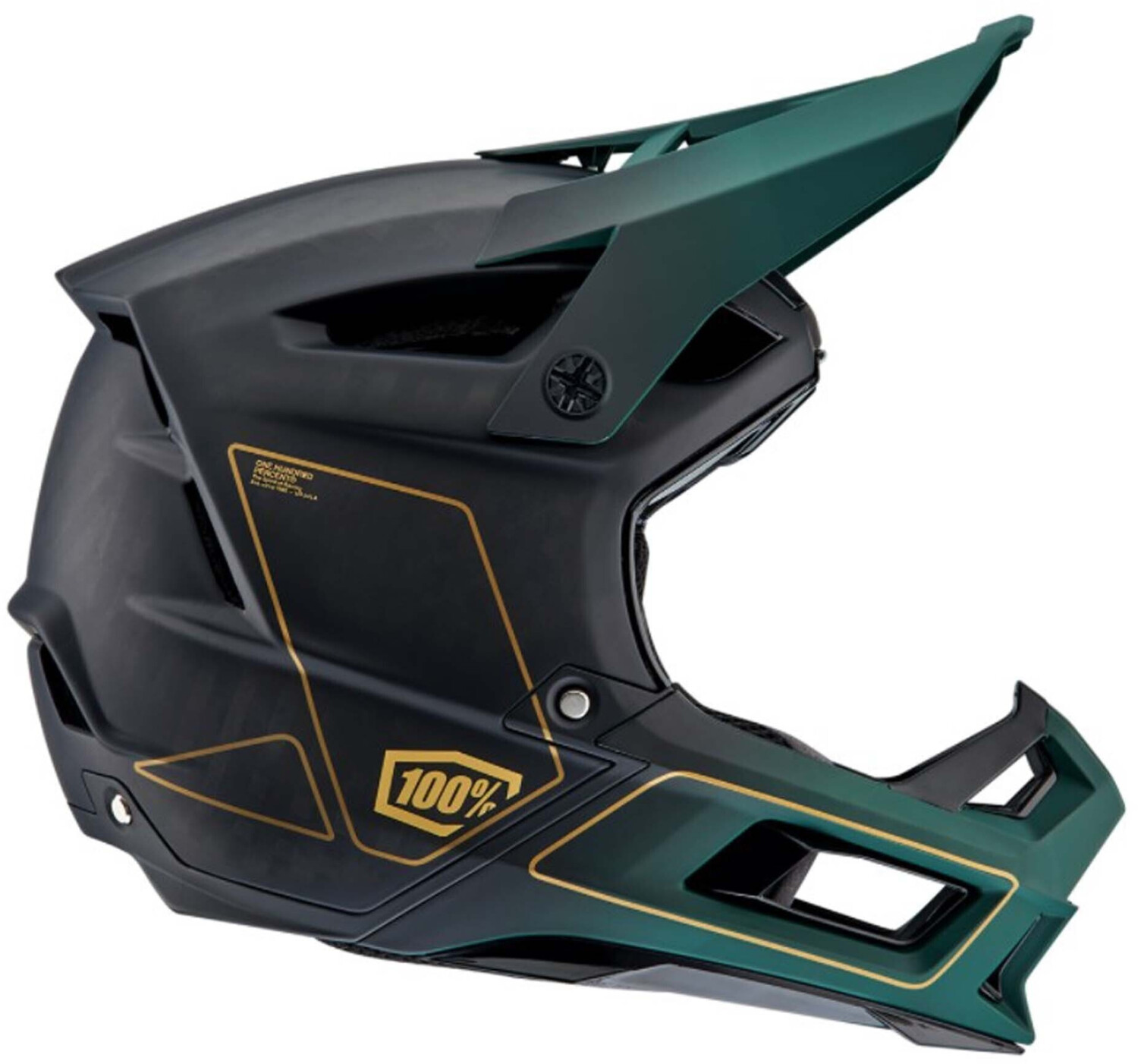 100% Aircraft 2 Helmet carbon/gold/forest
