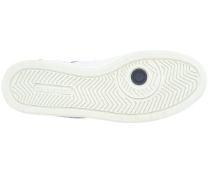 Lacoste white and best sale blue trainers