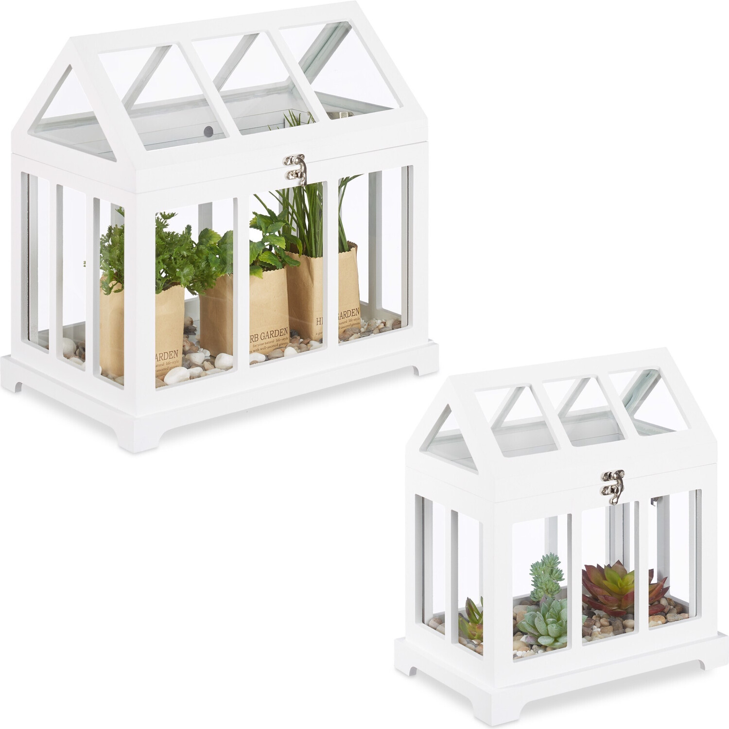 Relaxdays Lot de 2 mini-serres (10036901)